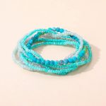 MengPa Stackable Beaded Bracelets for Women Bohemian layering Strand Statement Jewelry - Image 2